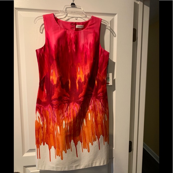 Calvin Klein Dresses & Skirts - CALVIN KLEIN FLORAL PRINT DRESS. SIZE 8. NWT!